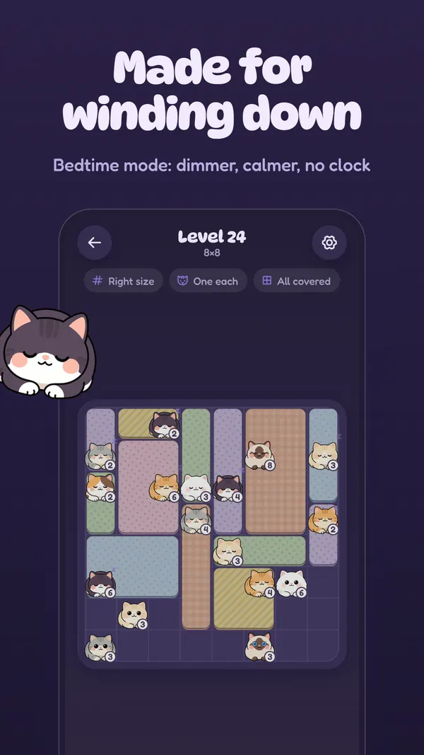 Made for winding down: bedtime mode is dimmer and calmer